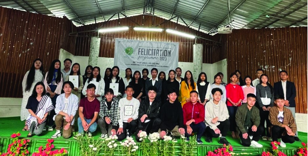 Participants during the felicitation programme for and conferment of Ashikho Daili Trust Award for Academic Excellence held on June 4 last.